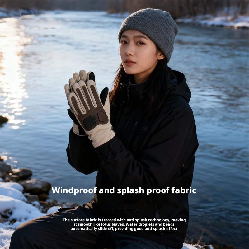 Gloves Beige & Brow… - image