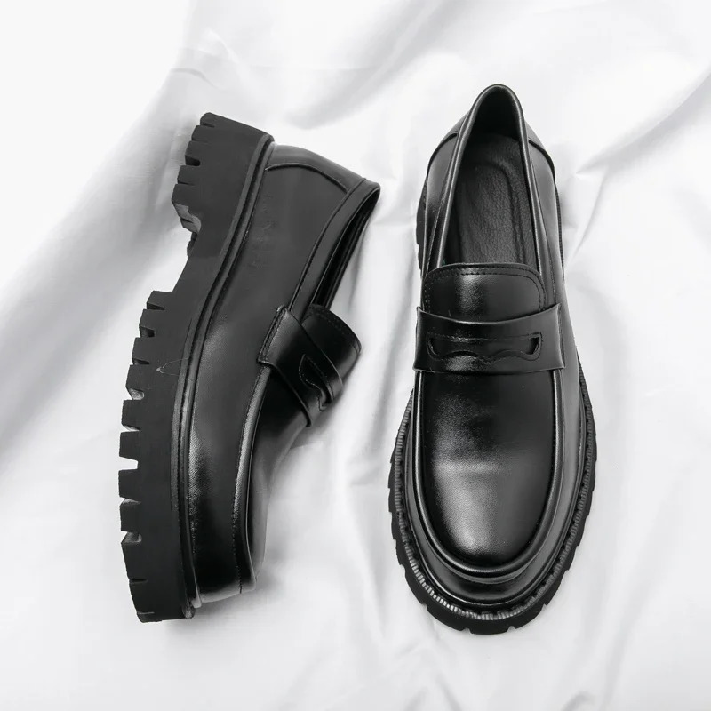 Men Leather Shoes Casual Slip on Dress Casual Spring Summer Business Formal Wedding Shoes Outdoor Tenis Masculino 260113