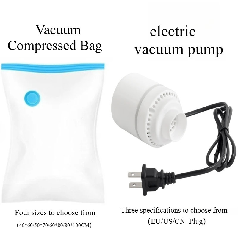 Electric Vacuum Bag Pump Space Saver Travel Storage Organizer for Clothes Folding Compressed Mini Sealer Machine with 260113