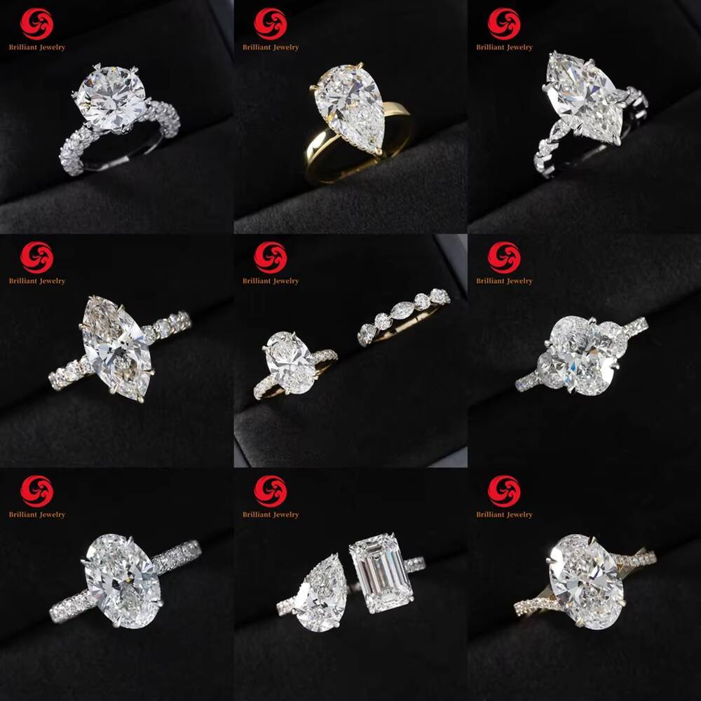 Wholesale IGI Certified HPHT CVD VVS1 Lab Grown Oval Cut Diamond 3CT 5CT 14K 18K Solid Gold Jewelry Engagement Ring Women