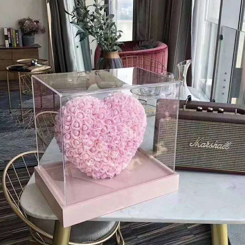 25cm Heart Roses Flowers Home Festival DIY Wedding Decoration Gifts Valentine's Romantic Artificial Rose W260114