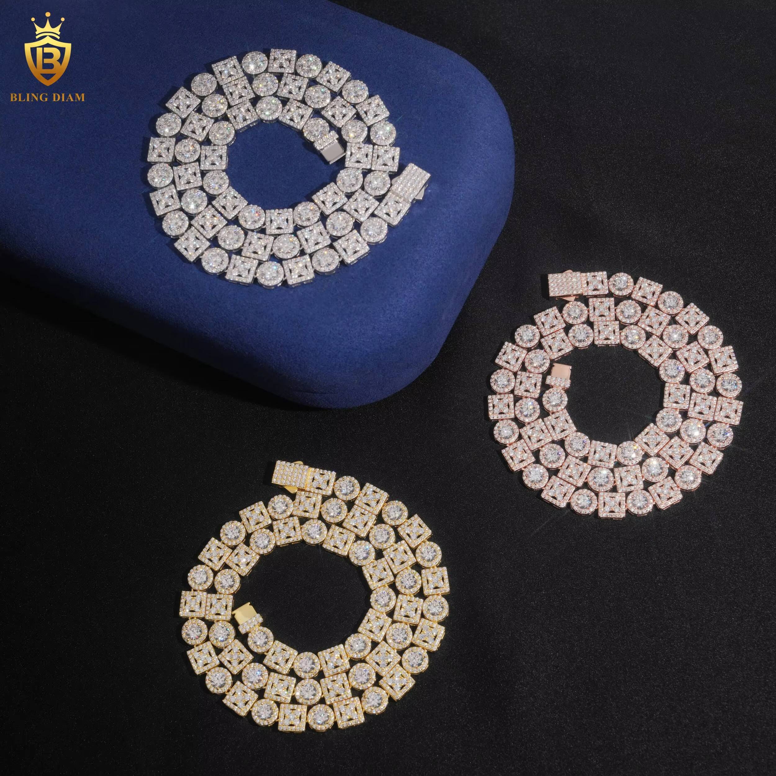 Diamond Bracelet 925 Silver Gold Plated Moissanite Bracelet Tennis Round Brilliant Vvs Moissanite Bracelet Women Men