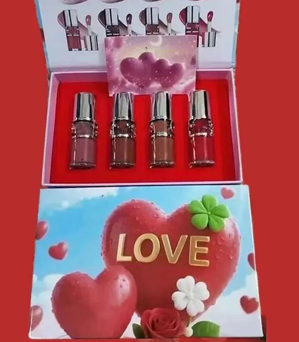 Brand Makeup Set Lip Gloss 6ml 4pcs LOVESHINE PLUMPING LIP SOIN EFFET REPULPANT Moisturizing Crystal Shiny Glitter Lip Balm Beauty Lip Cosmetics