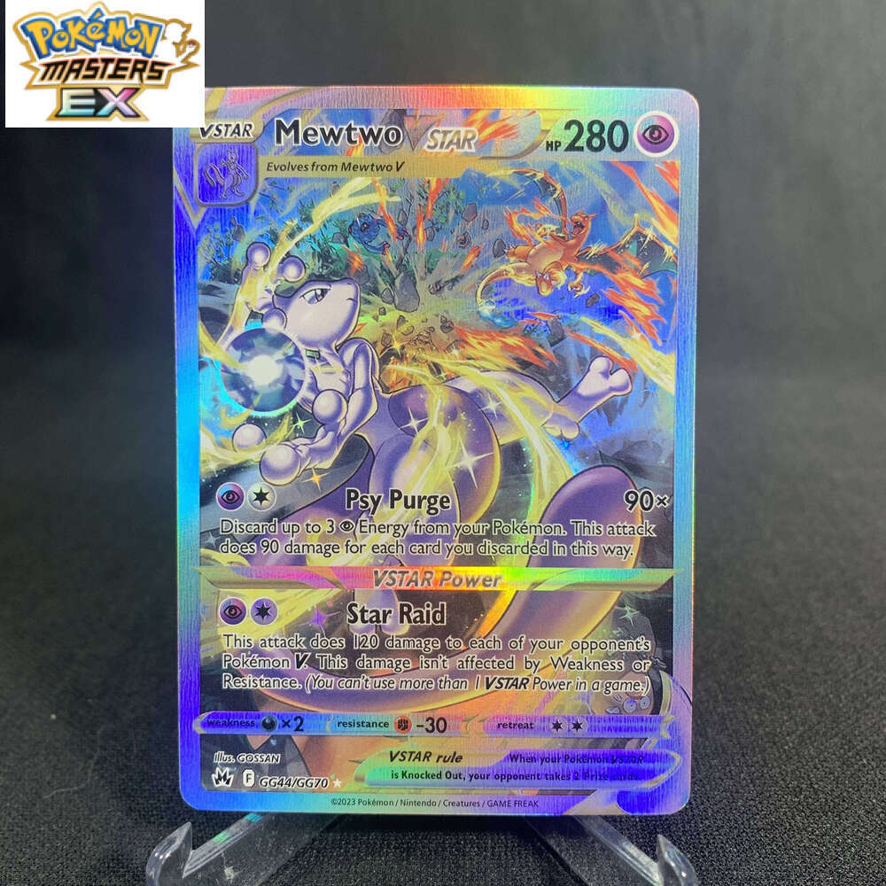 Pokemon Shining Mewtwo Holographic Mew Ex GX VMX Hobbies Rare Collection Battle Cards Proxy Card Toys Gifts L260114