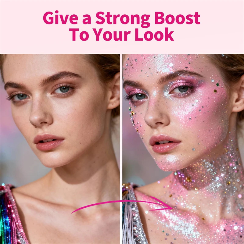 6 Colors Body Glitter Stick Waterproof Long Lasting Sequins Glitter Gel Stick Singer Music Rave Festival Party Christmas Makeup 260113