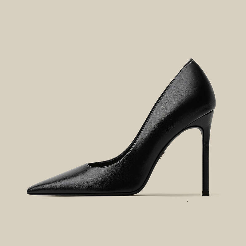 Soft Leather High Heels Women Thin Heel Pointed Toe 2025 New Spring Summer Autumn Winter Versatile Nude Professional Single Shoes