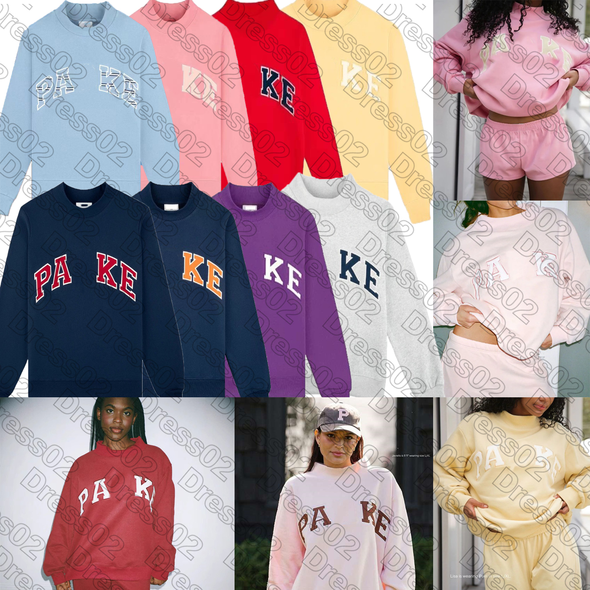 Pink Plam hoodie Women's Oversized Mock Neck Sweatshirt Vibrant Pink Matching Loungewear Cozy Relaxed-Fit Athletic Outfit for Casual Daily & Lounge Wear