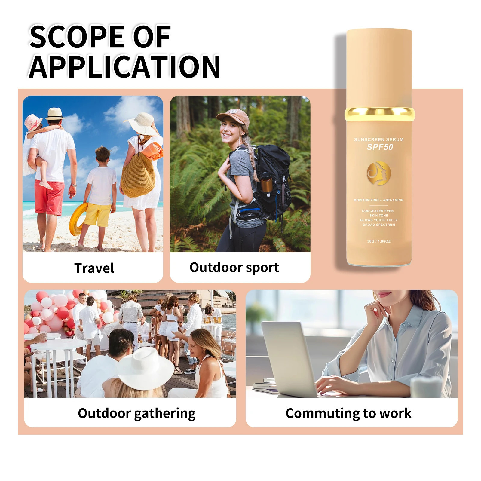 4 in 1 Liquid Foundation Makeup High Full Coverage Concealer Oil-control SPF50 Long Lasting Waterproof Face Foundation Make Up 260104