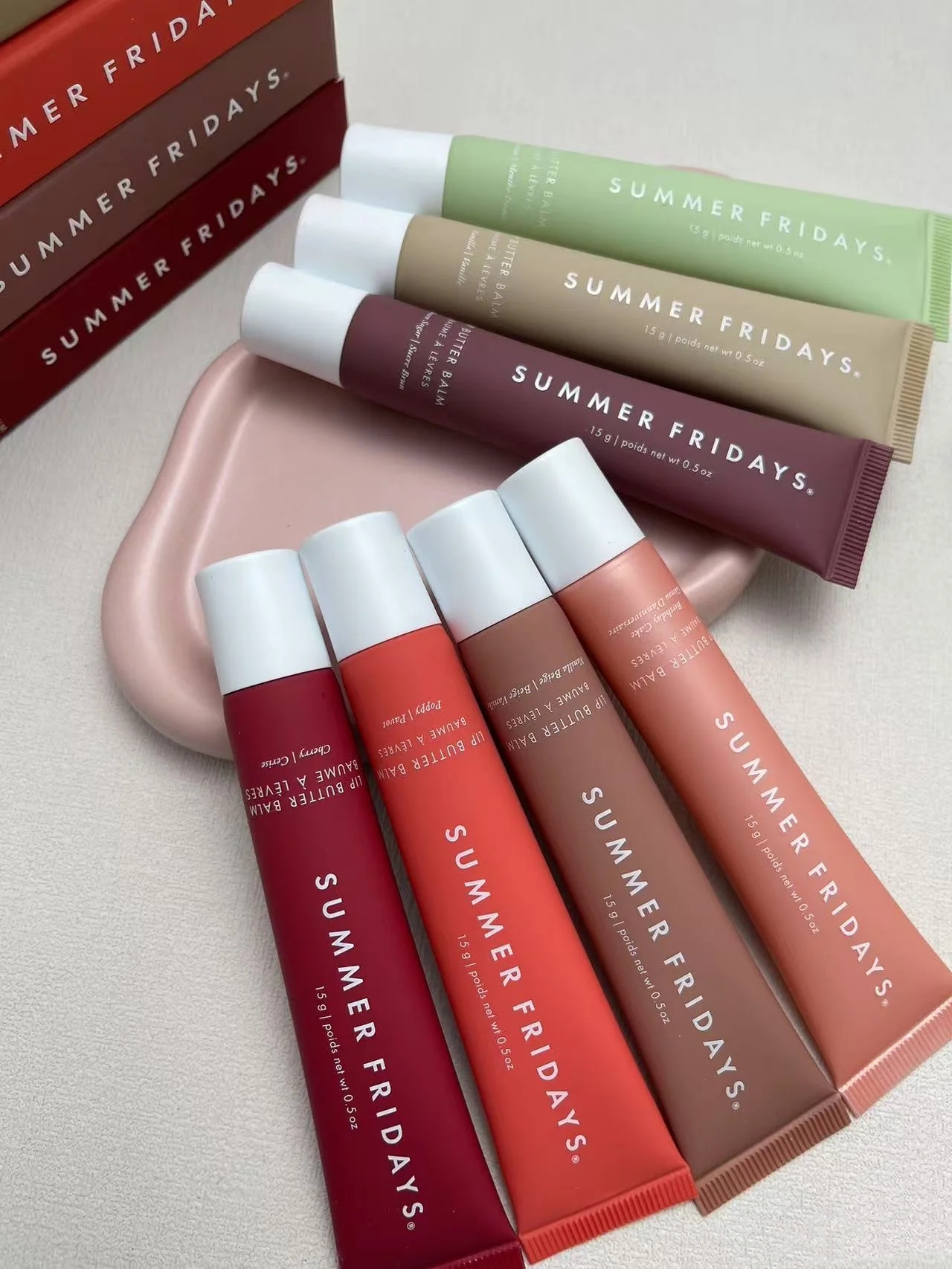 10 Colors Lip Butter Balm Summer Fridays Lip Balm Liquid Lipstick moisturizes Smooth Lips Glaze LipGloss Oil Jelly pink sugar vanilla beige 15g LipCare Cosmetic