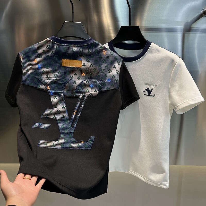 BK In Paris Men's Spring Summer Trendy Fashion Light Luxury Versatile Short Sleeve K898