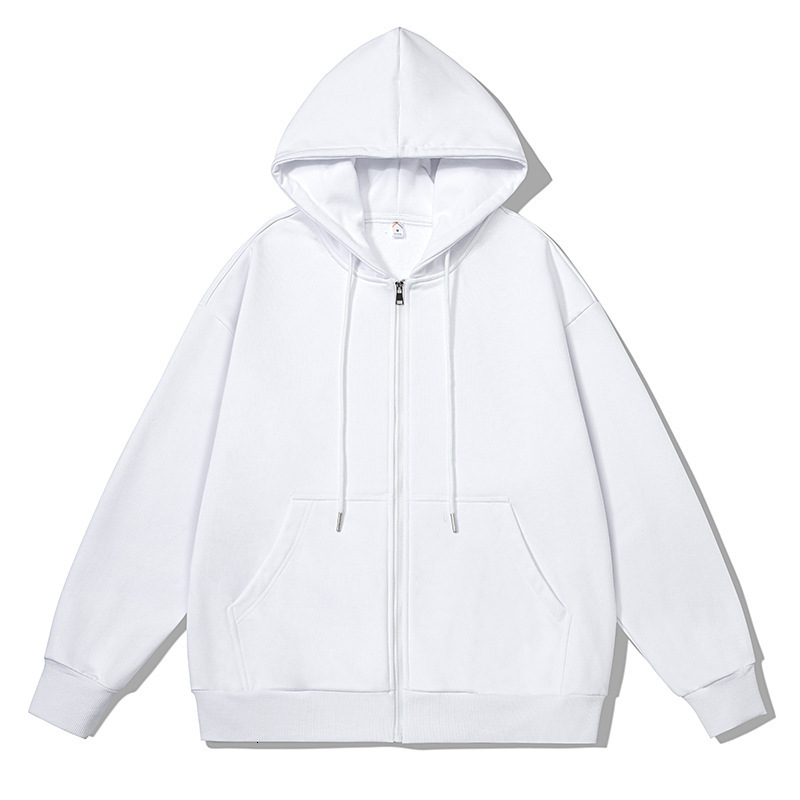 Mens Cardigan Sweatshirt Spring Autumn Zipper Hoodie Solid Color Loose Fit Sports Cardigan Knit Jacket