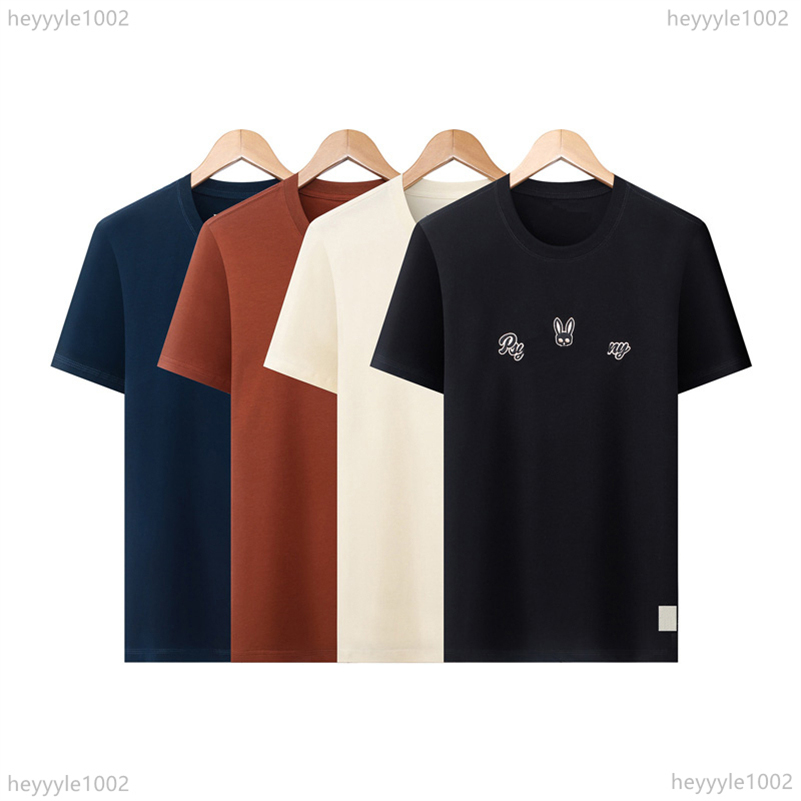 America Designer physcobunny Tshirt Mens Golf Shirt Psycholys Casual Business T-Shirts Fashion Crew Neck Summer Tees Slim Skull Rabbit Print Trendy Tops Clothes