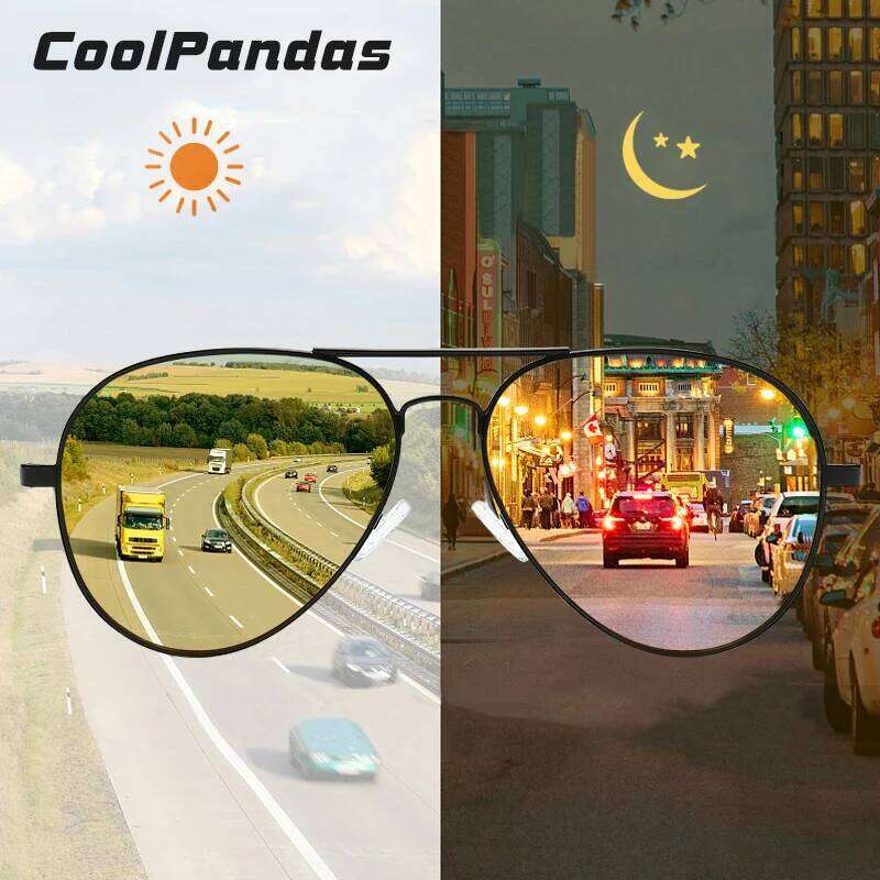 Photochromic Sunglasses Men Polarized Aviation Day Night Vision Glasses For Driving Women Anti-UV Goggle oculos de sol masculino 26Y0115