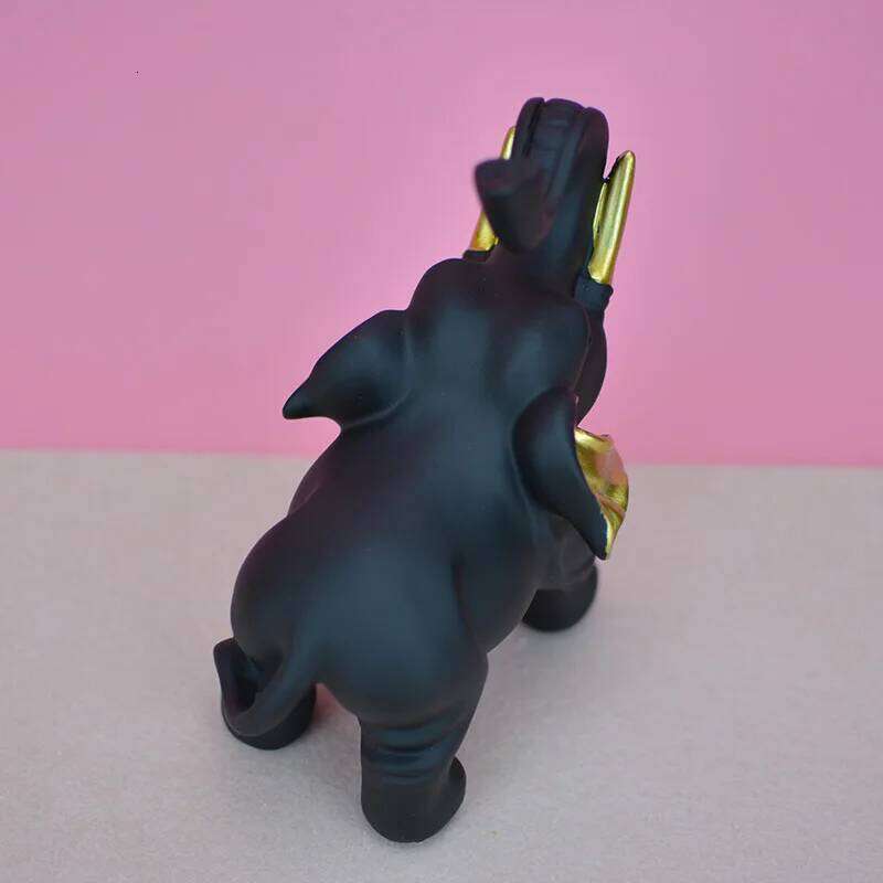 Decoration Wall Art Shelf Decoration Handmade Collector Edition Wood Grain Elephant Figurine Decorative Gifts