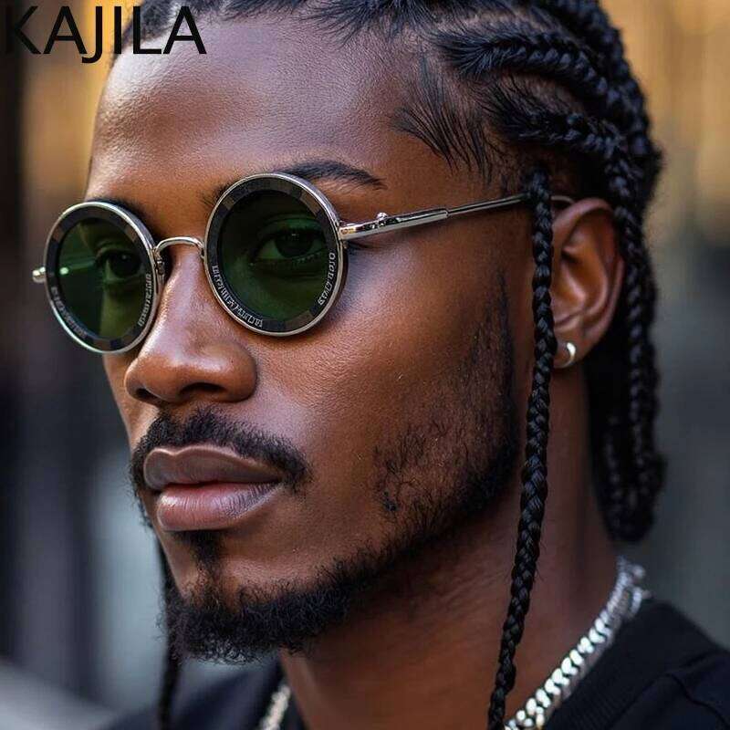 Valentine's Day Small Frame Round Steampunk Sunglasses Men 2026 Luxury Brand Retro Punk Sun Glasses For Male Classic Driving Eyewear 26W0115