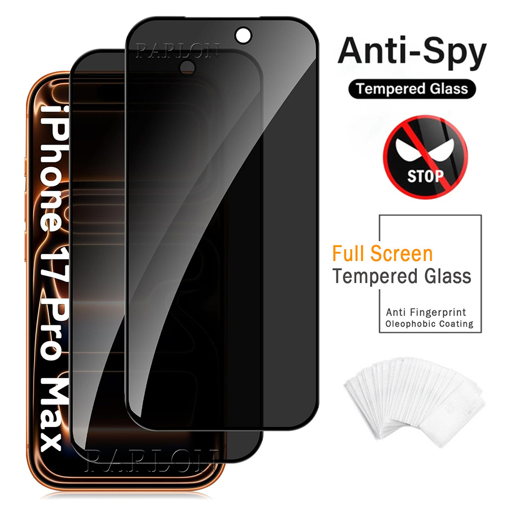 For iPhone 17 Pro Max Privacy Screen Protector 30° Anti Spy 9H Tempered Glass Protection Full Edge Coverage Air 16E 16 15 14 Pro Max 13 12 11 Xr Xs 8 Plus