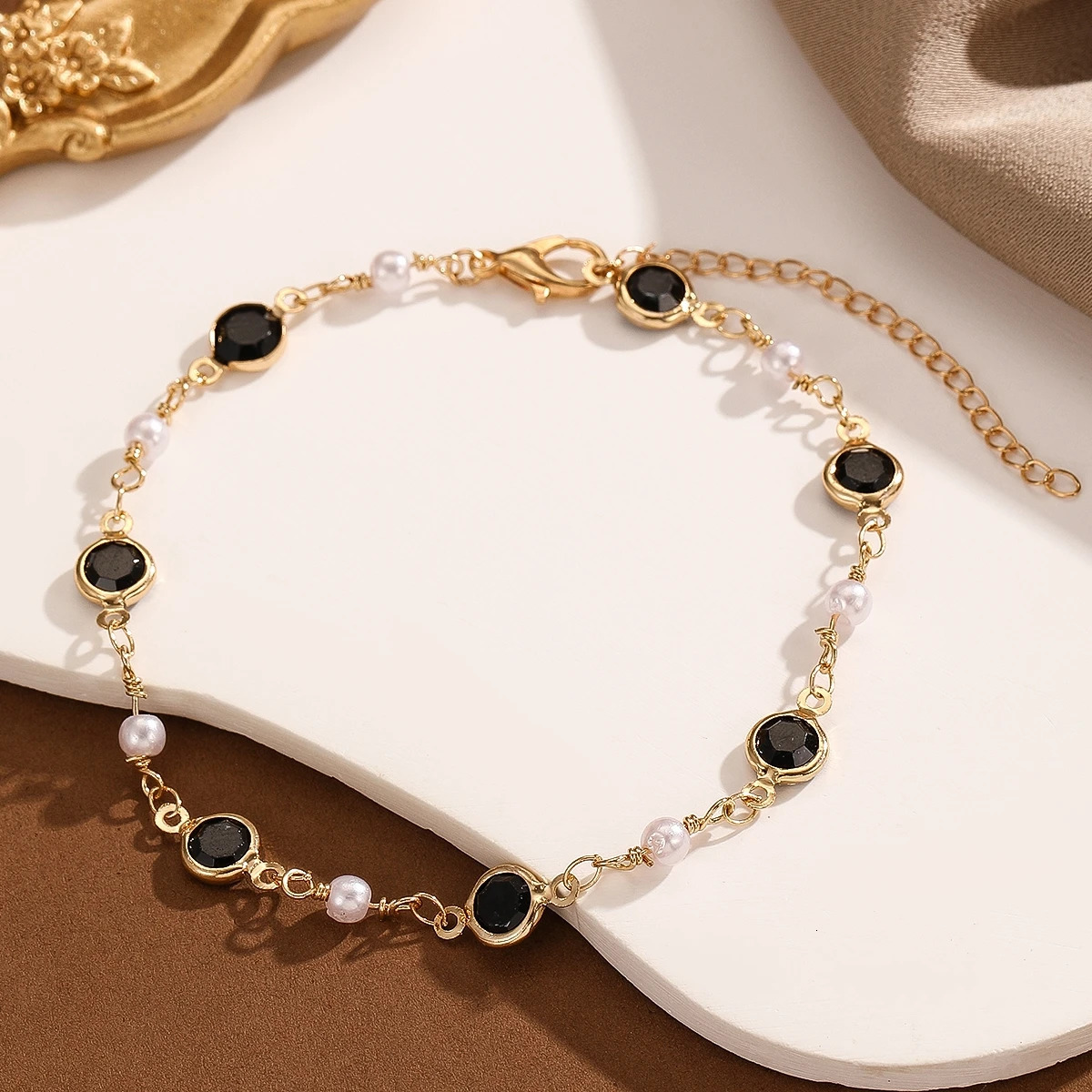Kinitial Rhinestone Chain Womens Anklets Bracelet On Leg Accessories Wedding Party Trendy Jewelry 260113