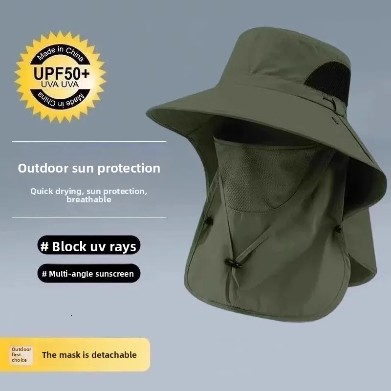 Outdoor Unisex Summer Hat UV Protection Breathable Fishing Cap Sunshade Neck Protection Cycling And Climbing Hat Waterproof 260113