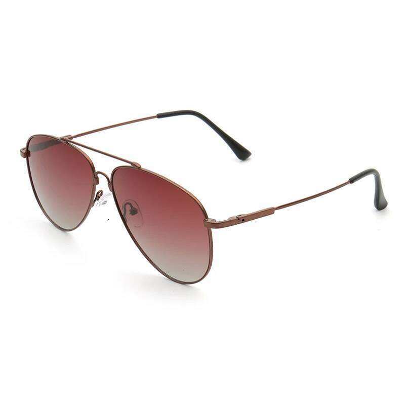 Valentine's Day Trendy Pilot Sunglasses Mens Polarized Metal Aviation Sun Glasses Vintage Womens UV400 Driving Tinted Brown Green Fl 26W0115