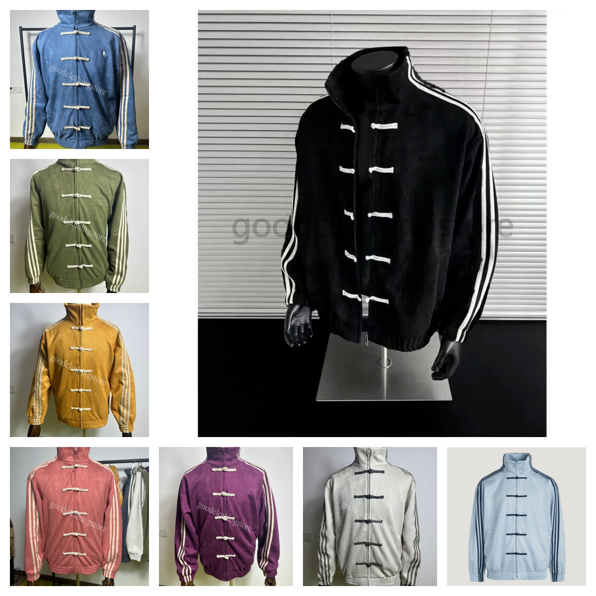 Tang Jacke Man Jacket Chinese New Year Jacket Tang jacket Spliced Stand Collar Spring Style Buttoned Fashion Retro Tang Single Breasted Tops men Coat CNY Jackets
