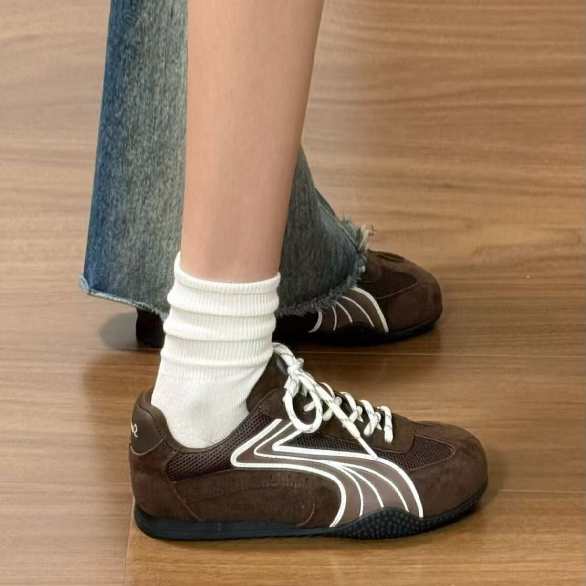 Ddmybagsvip Fashionable German Training Autumn New Women S Hot Selling Casual Sneakers Flat Versatile White Shoes For