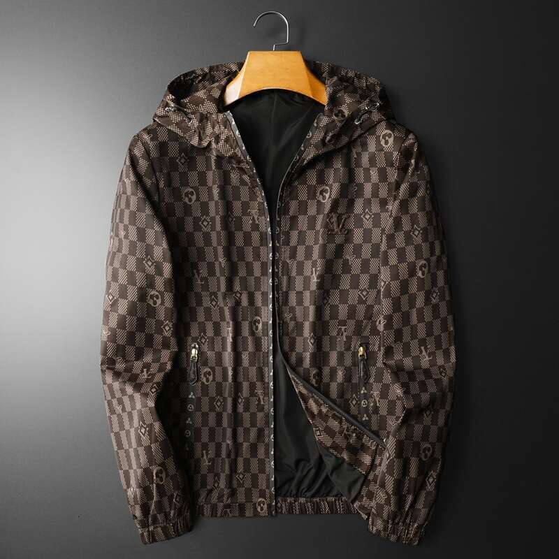 Spring and Autumn luxury Mens Double-sided Trend Popular Casual Contrast Hooded Jacket H251212