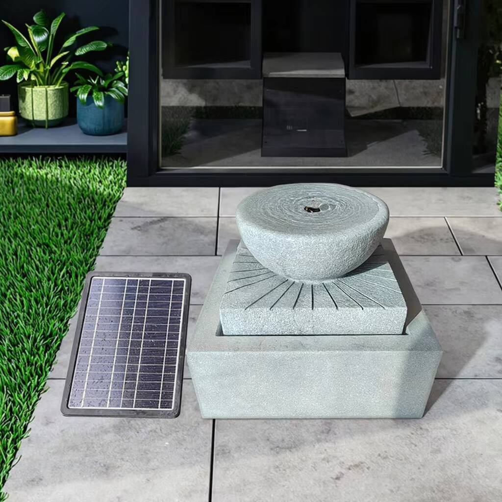 Solar Fountain Ornament Garden Decoration Indoor and Outdoor Modern Water Feature