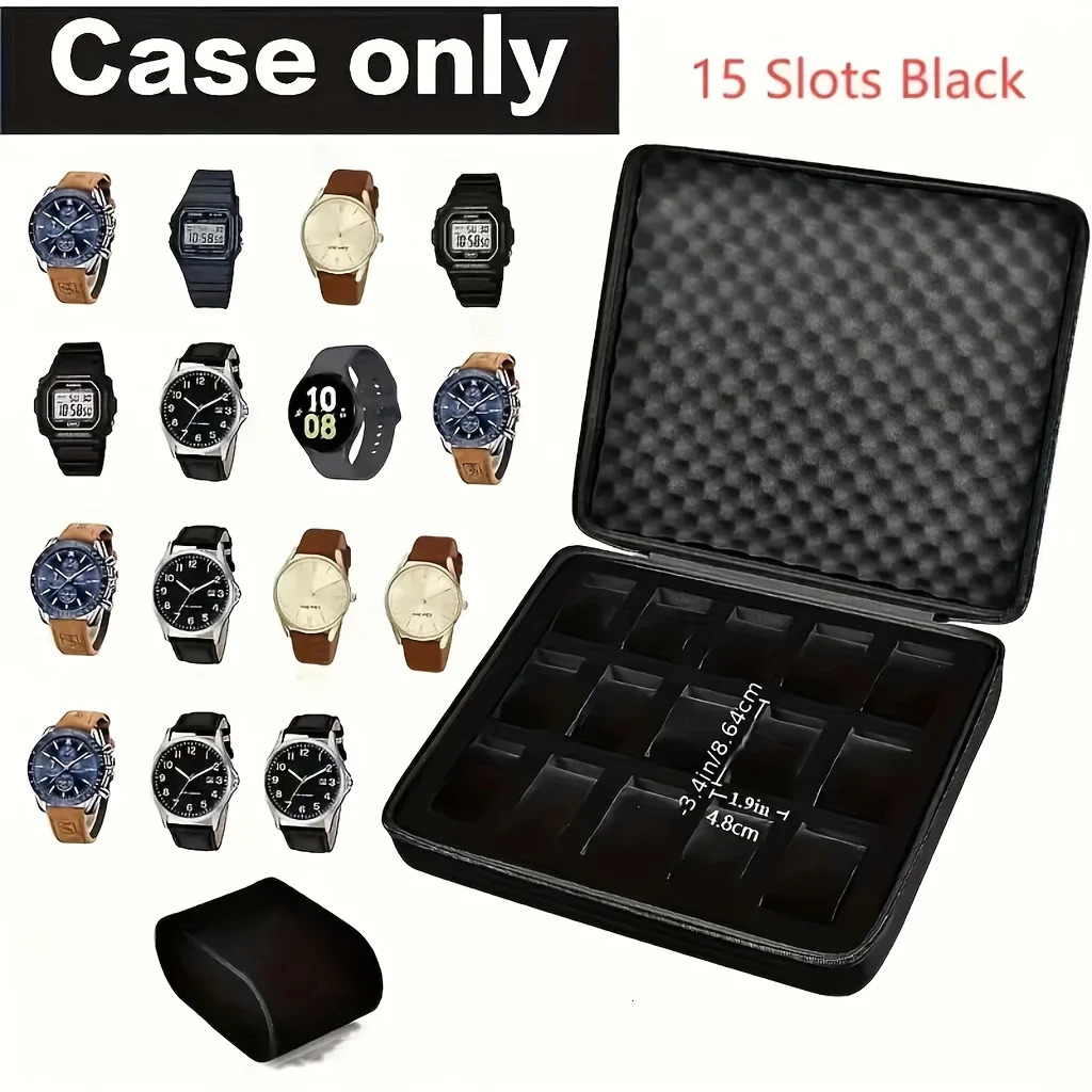 Advanced Watch Storage Box 15 Card Slot Portable Jewelry BoxDisplay Cabinet Suitable For Home 260112