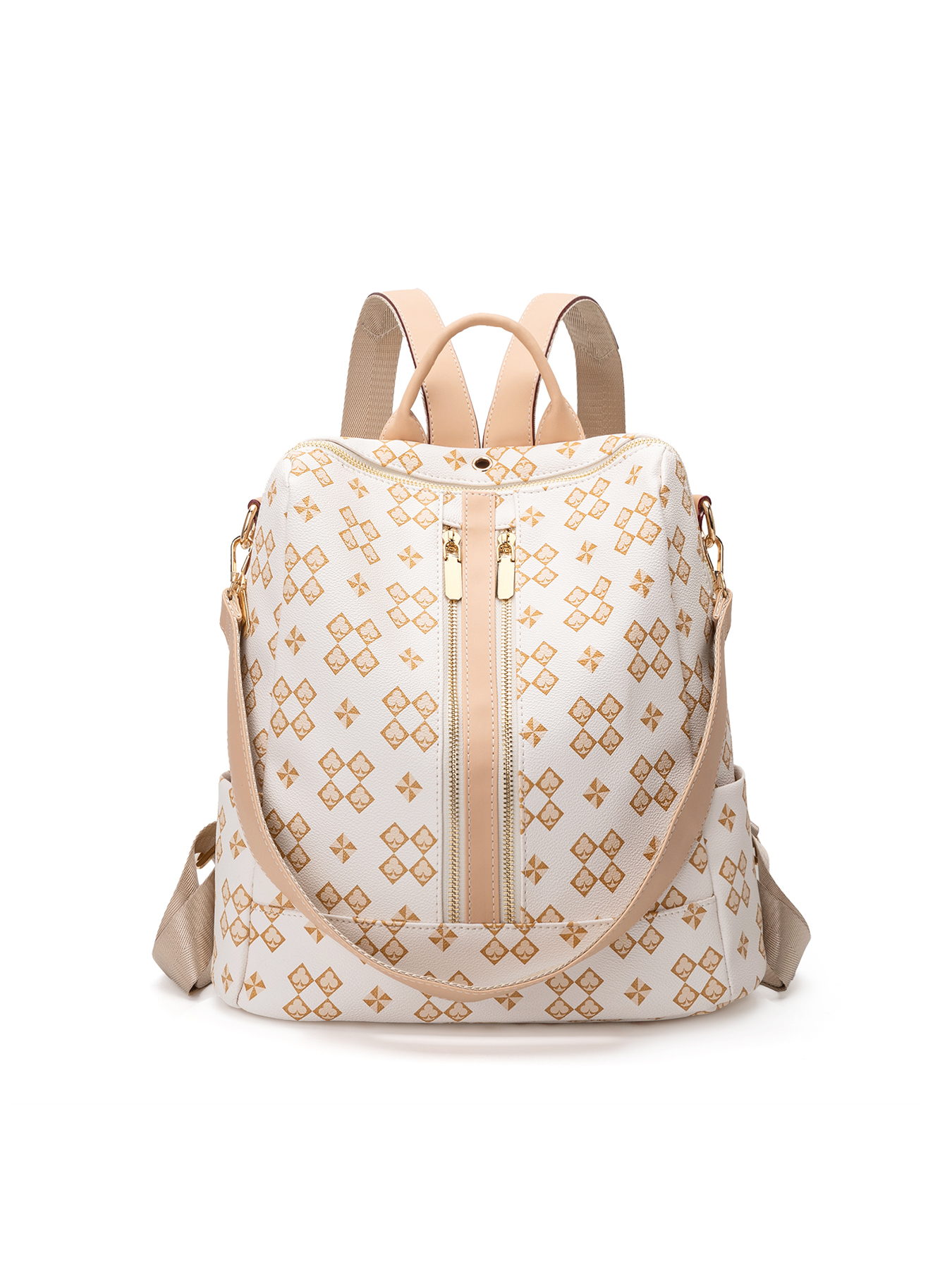 Lacel Urwebin Retro Composite rucksack Female Style Travel Bag Printed Large Capacity Check Pattern Backpack