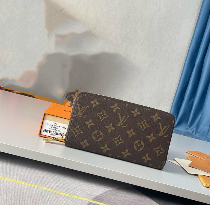 New 60017 Luxury Fashion women clutch long wallet Shopping pu leather single zipper designer Men wallets coin purse card holder louisities vittonn Artistic Bags