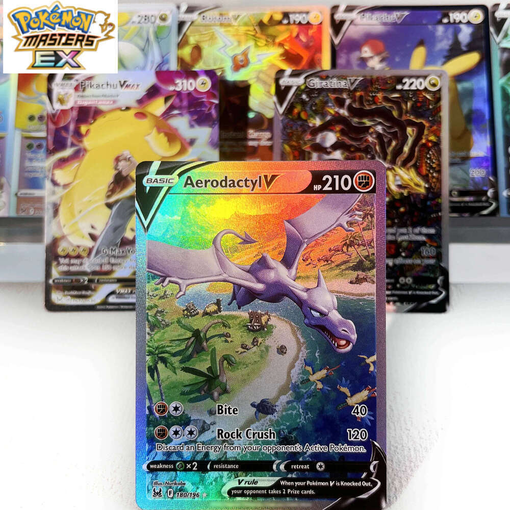 Lost Origin PKM Cards PTCG6-D GX Rainbow Giratina V Aerodactyl Pikachu Rare Collection Battle Toys Gifts for Hobbies L260114