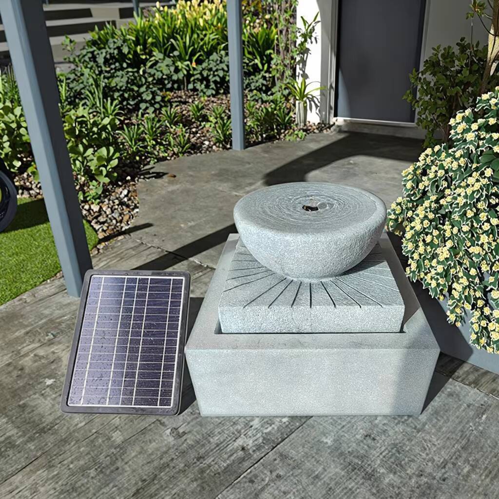 Solar Fountain Ornament Garden Decoration Indoor and Outdoor Modern Water Feature