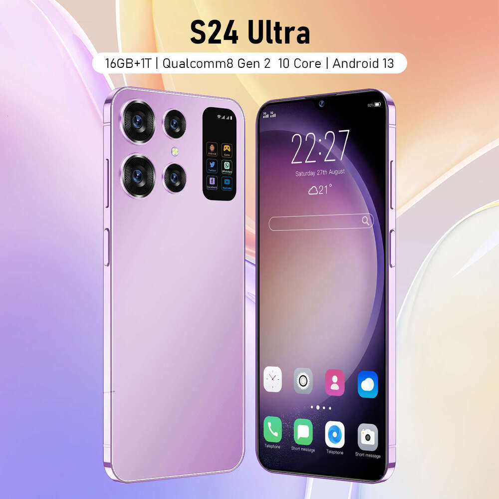 Well known brand S24Ultra cross-border smartphone with 7.0-inch perforated high-definition screen and 16+1T foreign trade wholesale (explosive model) 