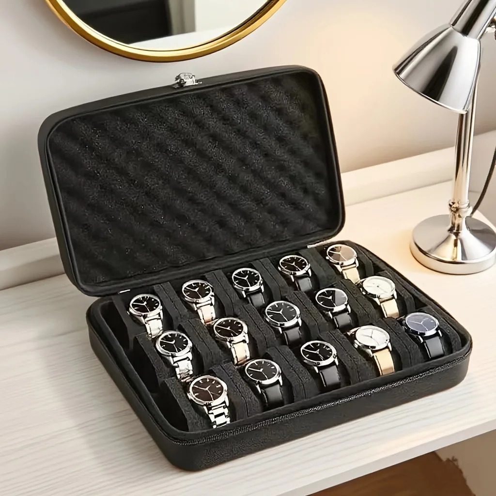 Advanced Watch Storage Box 15 Card Slot Portable Jewelry BoxDisplay Cabinet Suitable For Home 260112