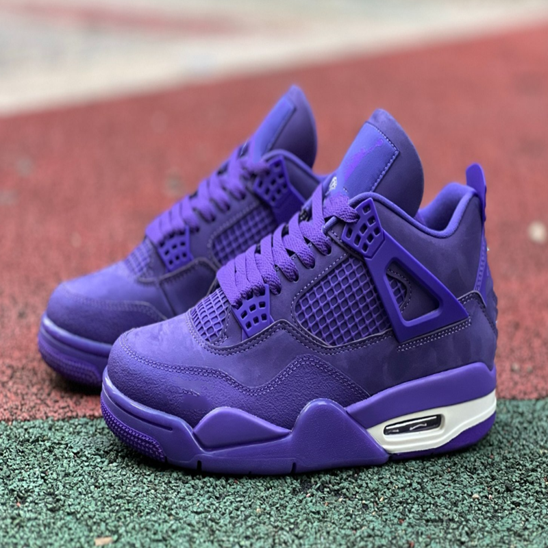 Basketball Shoes Nigel Sylvester 4s Retro Canyon Purple Slip-resistant Available Men Women Sneaker