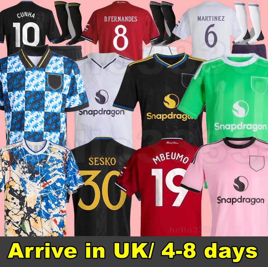 2025 DE LIGT HOJLUND MAINOO MOUNT football shirt Soccer Jersey Pre match Stone Roses MARTINEZ CASEMIRO B. FERNANDES 24 25 26 kit kids tops YORO DORGU Mount AMAD CUNHA999