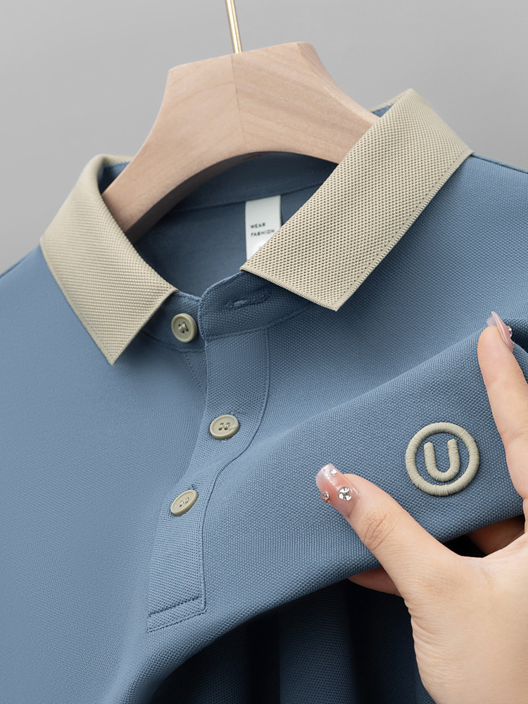 Luxury Brand Designer Clothes POLO Mens T-Shirt Short Sleeve Casual Light Luxury Business Summer New Turn-Down Collar Embroidered Top Half Sleeve Dad 