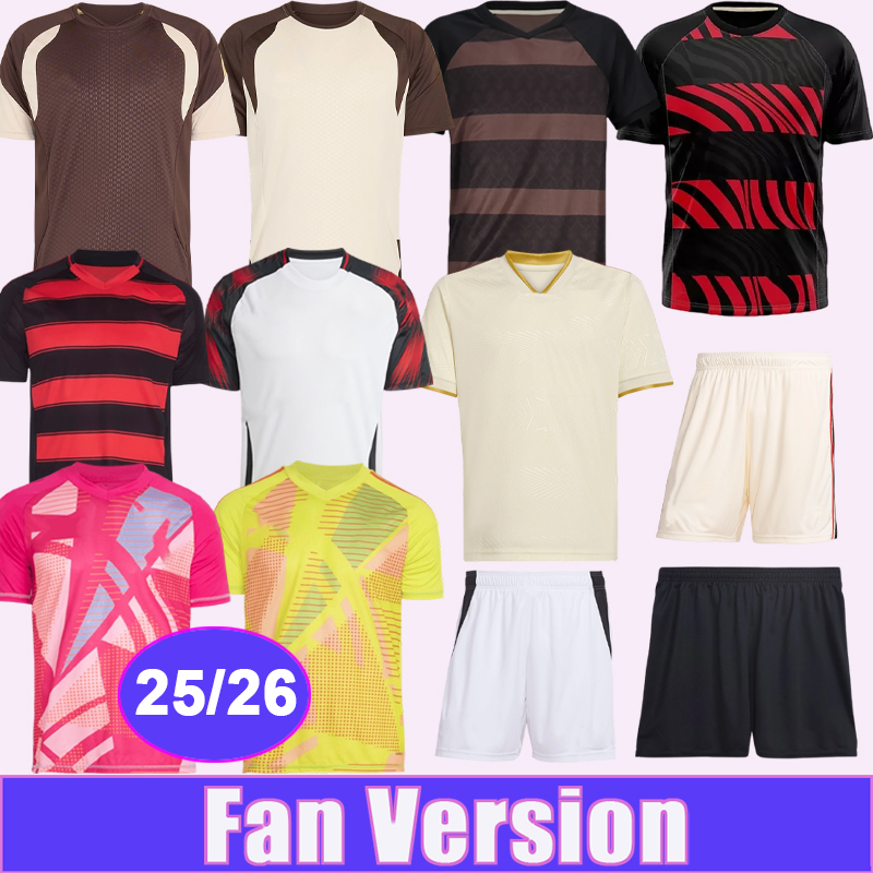 25 26 Flamengo Mens Soccer Jerseys PEDRO L.ARAUJO B.HENRIQUE CLEITON DE ARRASCAETA Home Away 3rd Training Wear GK Retro Football Shirts