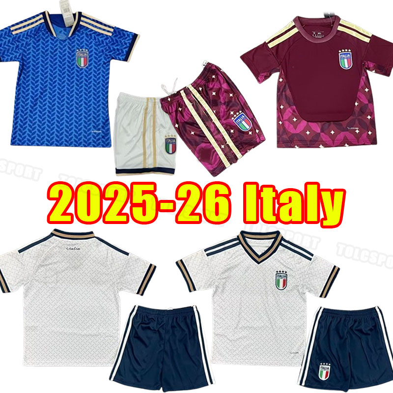 kits kids 26 27 italy soccer jerseys maglie da calcio VERRATTI CHIESA GNONTO football T LORENZO PINAMONTI POLITANO GRIFO home away third pre-match child