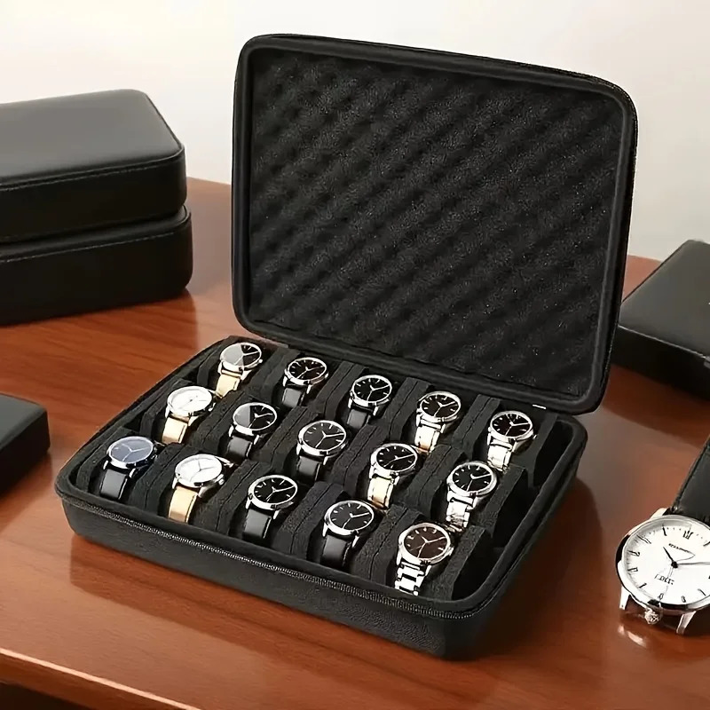 Advanced Watch Storage Box 15 Card Slot Portable Jewelry BoxDisplay Cabinet Suitable For Home 260112