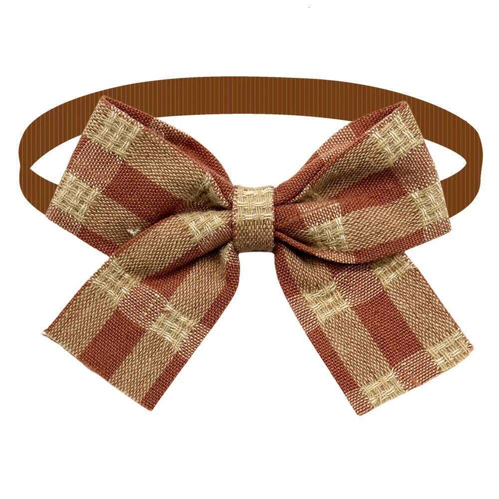 50/100pcs Plaid ties Mini Bowties Adjustable Pets Cat Bow Tie For Small Dogs Fashion Dog Supplies 26W0115