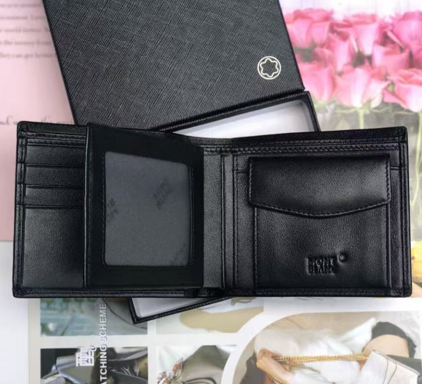 Luxurious Original Wallets Stylish Genuine leather Wallet Germany Designer Bags Card Holder Montblancs bags High Quality Black Leather Purse MB Money Bag