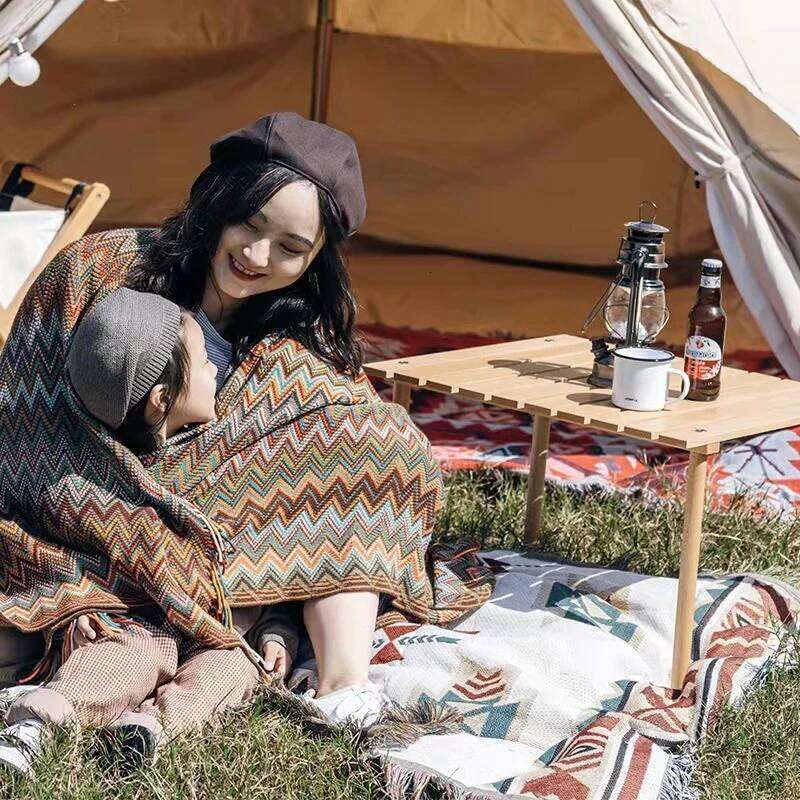 Home Textiles Bohemian Bed Grid Carpet Geometric Carpet Ethnic Sofa Cover Decorative Carpet Blanket