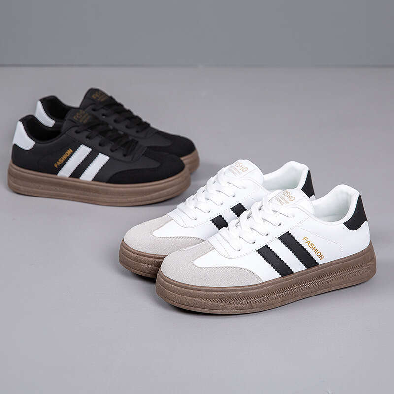 2026 New Spring and Autumn Versatile Casual Non-Slip Wear-Resistant Thick-Soled White Sneakers for Women Soft Sole Comfortable Training Shoes