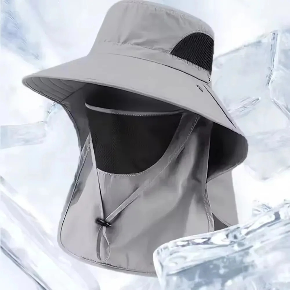 Outdoor Unisex Summer Hat UV Protection Breathable Fishing Cap Sunshade Neck Protection Cycling And Climbing Hat Waterproof 260113