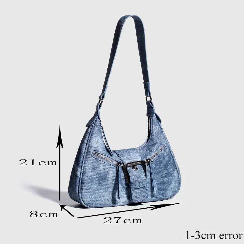 Retro Y2k Shoulder Bags for Women Casual Cool Hot Girls Underarm Saddle Bag Luxury Pu Leather Girl Crossbody Handbag Phone Purse Y260115