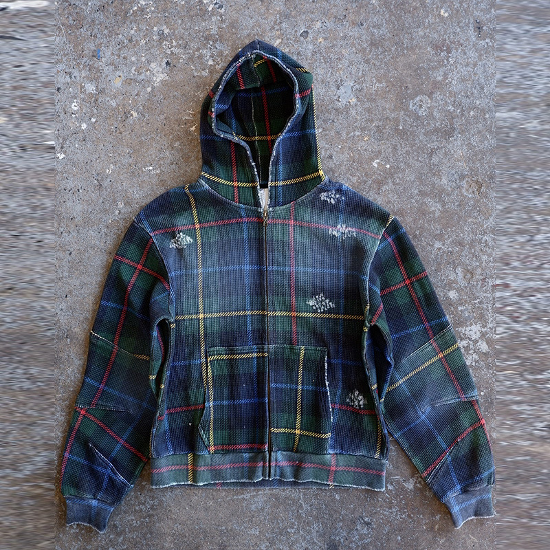 Clothing Men's Hoodies Luxury Designer Clothes European American Style Fashion Casual Vintage Trendy Plaid Zipper Hooded Sweatshirt Daily Outfit - view 8