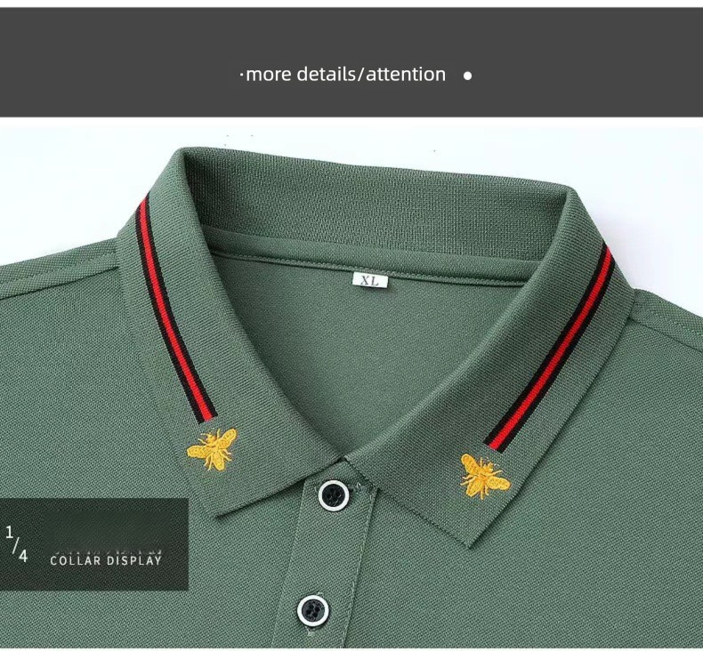 Luxury Brand Designer Clothes Summer Men's Short Sleeve T-Shirt Turn-Down Collar Plus Size Embroidered Polo Shirt Men's Loose Half Sleeve Te