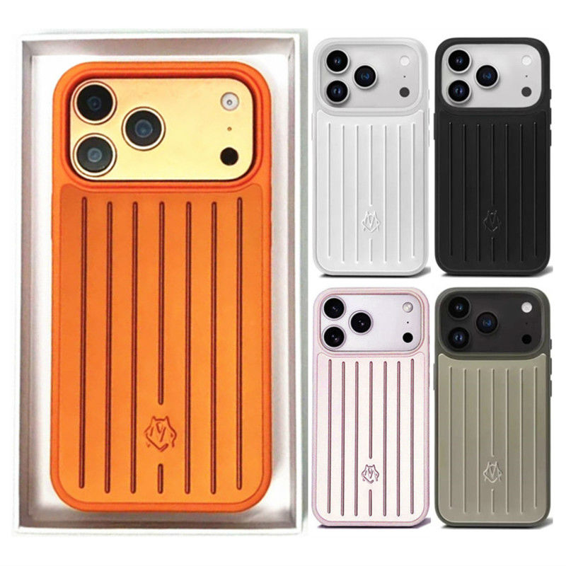 Orange Phone Case Suitcase Designer iPhone Case for iPhone 17 Pro Max 16 15 14 iPhone17 ProMax Polycarbonate Aluminum Alloy MagSafe Weave Cover Coque Funda Titanium