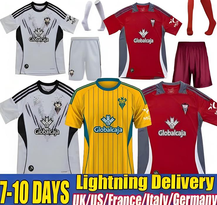 25 26 Albacete Balompie Jerseys de futbol en casa Tercero 2025 2026 Manu Fuster Jonathan Dubasin Fran Alvarez Flavien Boyomo Riki Rodriguez Camisetas de futbol